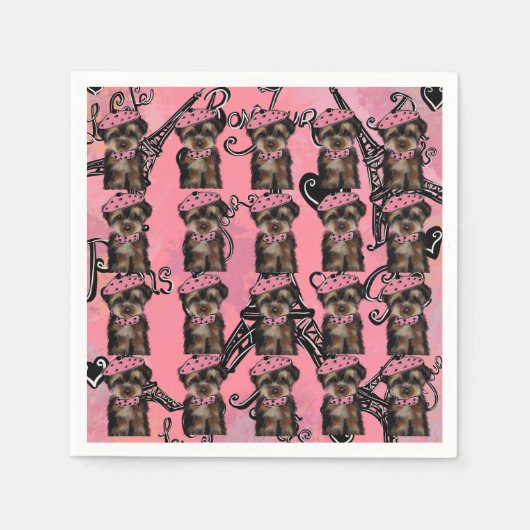 YORKIE POO SERVIETTE (Vorderseite)