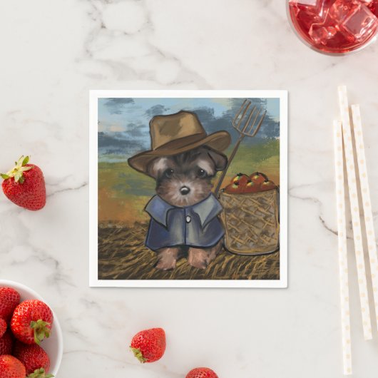 Yorkie Poo Serviette (Beispiel)