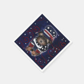 Yorkie Poo Serviette (Ecke)