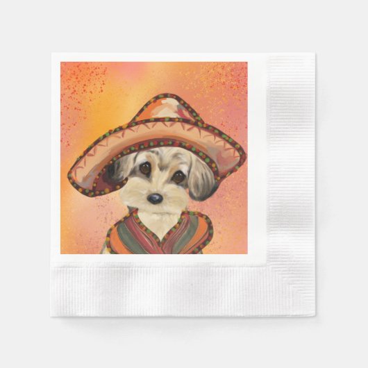 YORKIE POO SERVIETTE (Vorderseite)