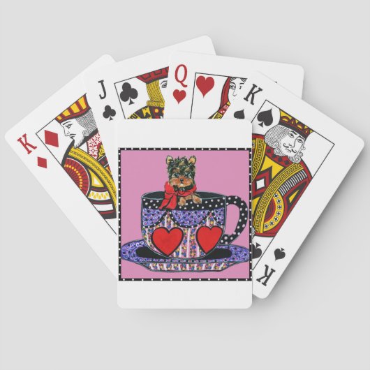 Yorkie Poo Spielkarten (Rückseite)