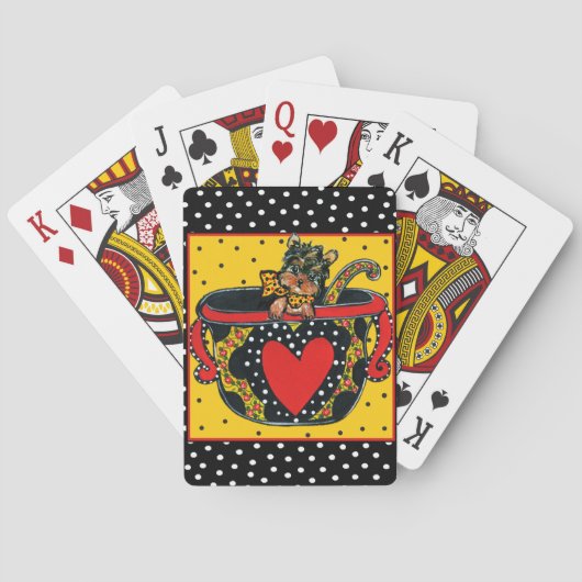 Yorkie Poo Spielkarten (Rückseite)