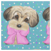 Yorkie poo stoff (Nahaufnahme)