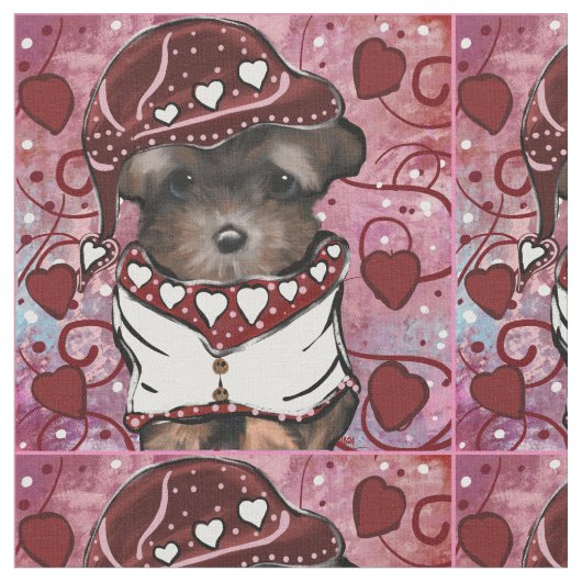 Yorkie Poo Stoff (Nahaufnahme)