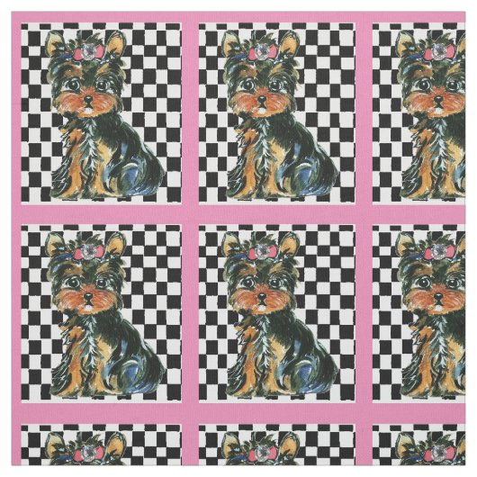 YORKIE POO STOFF (Muster)