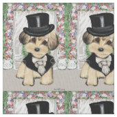 Yorkie Poo Stoff (Nahaufnahme)