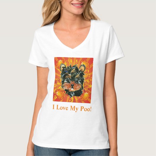 YORKIE POO T-Shirt (Vorderseite)