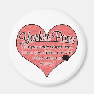 Yorkie Poo Tatze druckt Hunde Humor Magnet