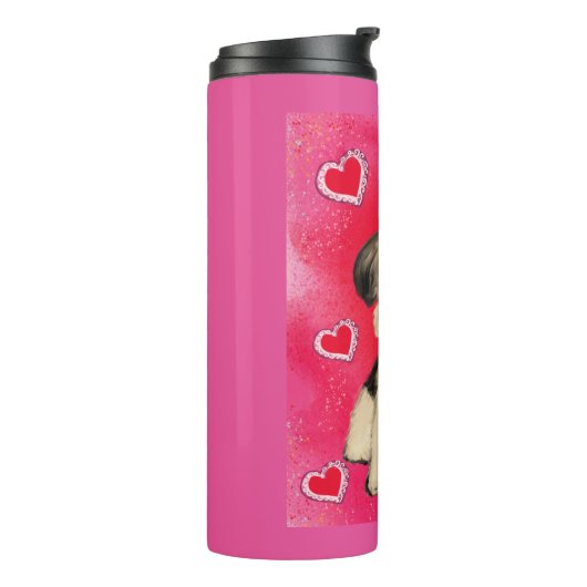 YORKIE POO THERMOSBECHER (Nach links gedreht)