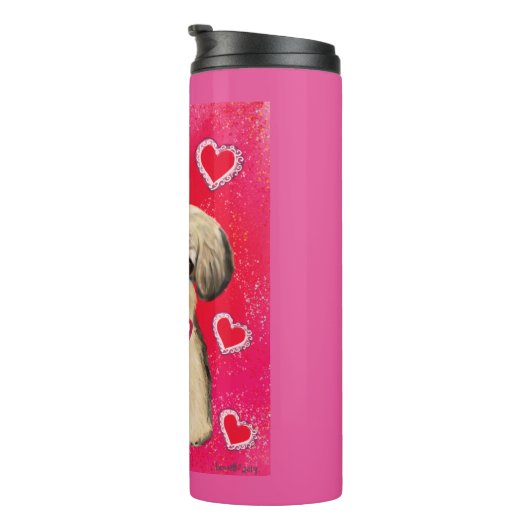 YORKIE POO THERMOSBECHER (Nach rechts gedreht)