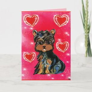 Yorkie Poo Valentine Karte