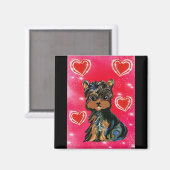 Yorkie Poo Valentine Magnet (Vorderseite/Rückseite)