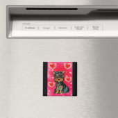 Yorkie Poo Valentine Magnet (In Situ (Geschirrspüler))
