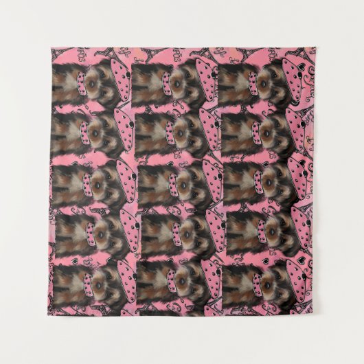 YORKIE POO WANDTEPPICH (Vorderseite (Horizontal))