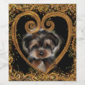 Yorkie Poo Weinetikett (Einzelnes Label)