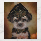 Yorkie Poo Weinetikett (Einzelnes Label)