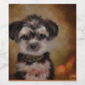 Yorkie Poo Weinetikett (Einzelnes Label)