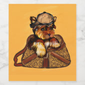 Yorkie Poo Weinetikett (Einzelnes Label)