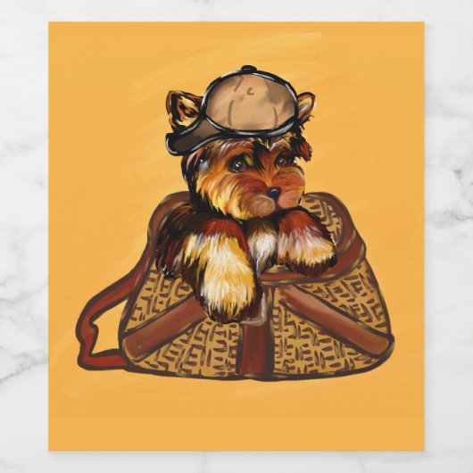 Yorkie Poo Weinetikett (Einzelnes Label)