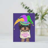 Yorkie Poo y Postkarte (Stehend Vorderseite)