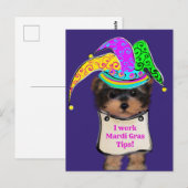 Yorkie Poo y Postkarte (Vorne/Hinten)