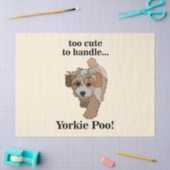 Yorkie Poo Yorkipoo Cute Dog Seidenpapier (Basteln)