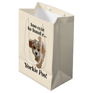 Yorkie Poo Yorkipoo Süßer Hund Mittlere Geschenktüte