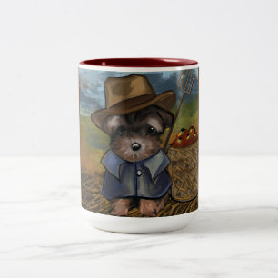 Yorkie Poo Zweifarbige Tasse