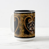 Yorkie Poo Zweifarbige Tasse (Vorderseite Links)