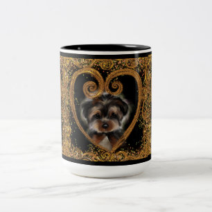 Yorkie Poo Zweifarbige Tasse