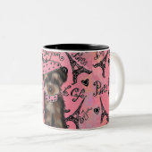 YORKIE POO ZWEIFARBIGE TASSE (VorderseiteRechts)