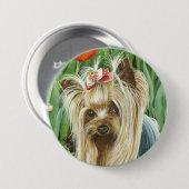 Yorkie-Portrait Button (Vorne & Hinten)