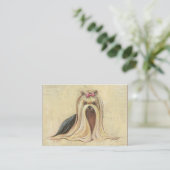 Yorkie Portrait-Malerei Visitenkarte (Stehend Vorderseite)