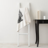 Yorkie Portrait Monochromatic Throw Blanket Sherpadecke (Beispiel)