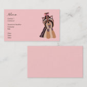 Yorkie Porträt Visitenkarte (Vorne/Hinten)