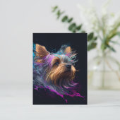 Yorkie Postcard Postkarte (Stehend Vorderseite)