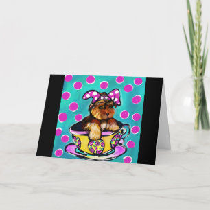 Yorkie Poster Oster Feiertagskarte