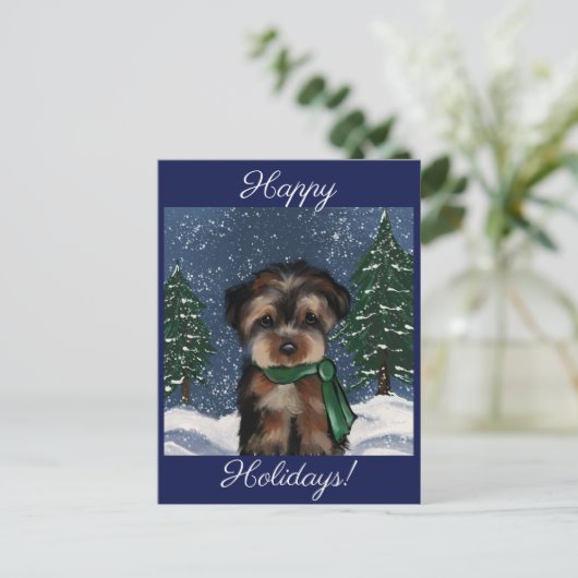 YORKIE POSTKARTE (Stehend Vorderseite)