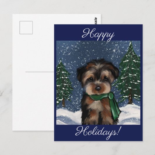 YORKIE POSTKARTE (Vorne/Hinten)