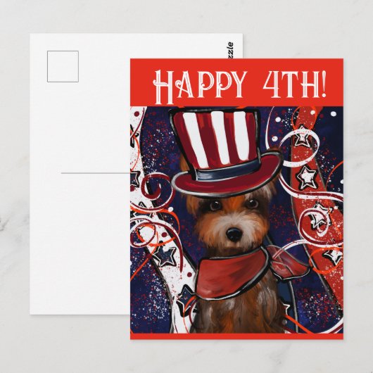 YORKIE POSTKARTE (Vorne/Hinten)