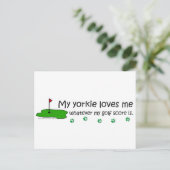 Yorkie Postkarte (Stehend Vorderseite)