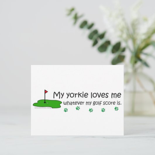 Yorkie Postkarte (Stehend Vorderseite)