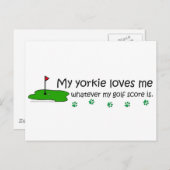 Yorkie Postkarte (Vorne/Hinten)