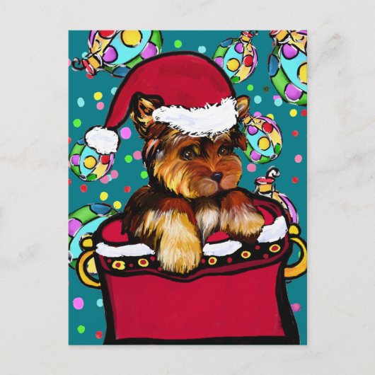 Yorkie Postkarte (Vorderseite)