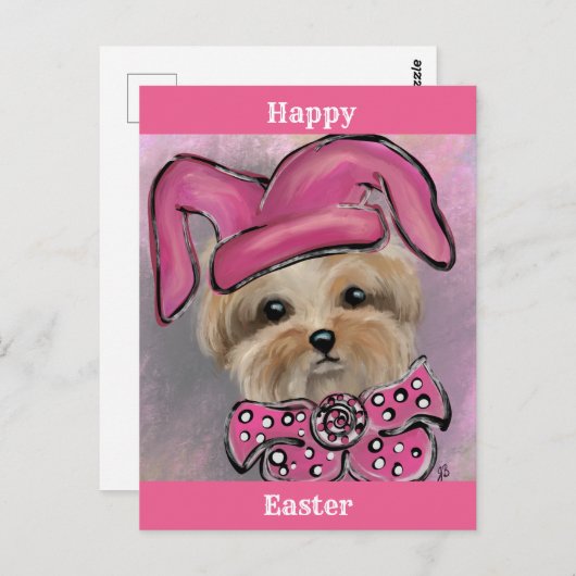 Yorkie Postkarte (Vorne/Hinten)