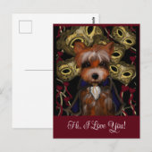 Yorkie Postkarte (Vorne/Hinten)