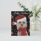 Yorkie Postkarte (Stehend Vorderseite)