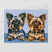 Yorkie Postkarte (Vorderseite)