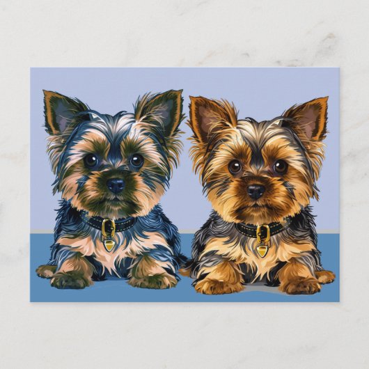Yorkie Postkarte (Vorderseite)
