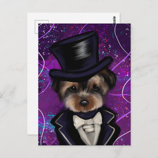 YORKIE POSTKARTE (Vorne/Hinten)